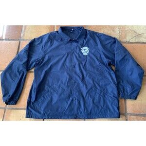 Vintage Sport-Tek  Ocean City MD Boardwalk Trams Coach's Jacket Blue Mens SZ XXL